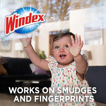 Windex Glass Cleaning Wipes, Pre-Moistened Glass and Surface Wipes to Clean