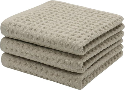 Mia's Dream Premium Cotton Waffle Bathroom Towel Set, 3 Pack Quick Drying
