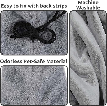 SIMENA Bird Blanket for Cage, Corner Fleece Bed for Birds, Cozy Bird Warmer, Parrot House for Cage, Cuddle Nest Hanging Toy for Lovebirds Parakeet (Grey, XL)