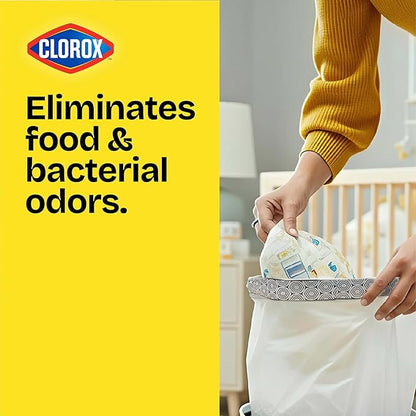 Glad Medium Trash Bags, 8 Gallon, Lemon Fresh Bleach Garbage Bags, Resists