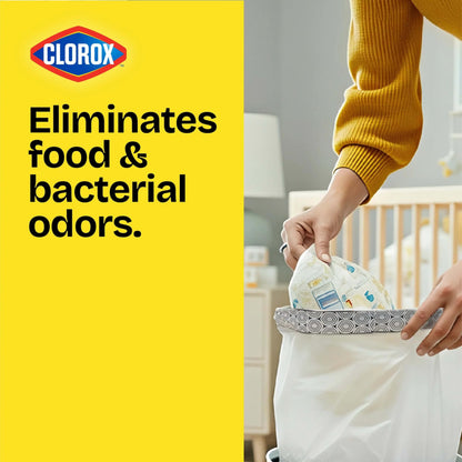 Glad Medium Trash Bags, 8 Gallon, Lemon Fresh Bleach Garbage Bags, Resists Bacterial Odors with Drawstring, 80 Count