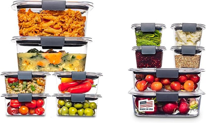 Rubbermaid Brilliance BPA-Free Airtight Food Storage Containers, 24-Piece Set