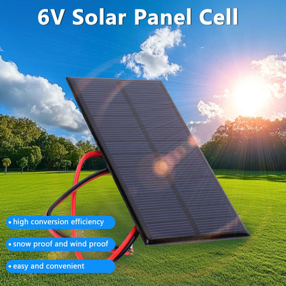 3Pcs Mini Solar Panel DC 6V Polysilicon Solar Cell Charger Module Solar DIY Portatil System Kits with 30cm Cable for Scientific Research Projects,Making Lawn Lights, Landscape Lights,DIY etc