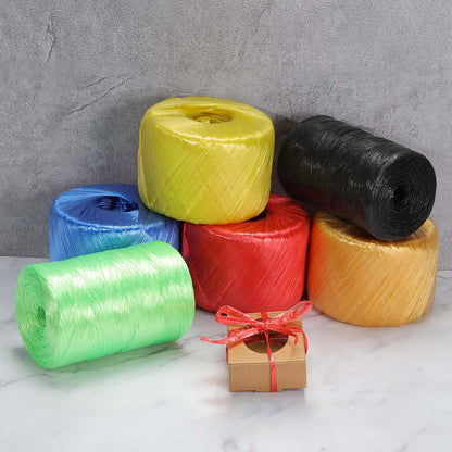 PATIKIL 400m/1312Ft Polyester Nylon Plastic Rope, 2 Pcs Twine Household Bundles Ropes Roll for Gardening Packing Crafting DIY, White