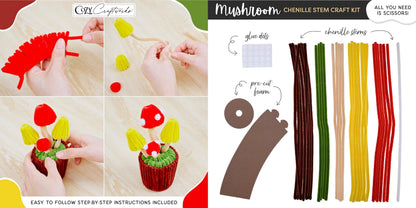WeVeel Cozy Craftworks Chenille Stem Craft Kit (Plants)