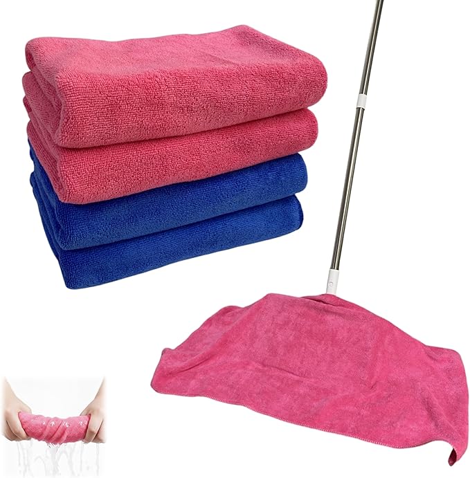 4Pcs Extra Large Microfiber Cleaning Cloths – 30x20 in Mop Towels