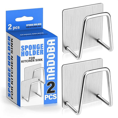 2Pcs Stainless Steel Sponge Holder
