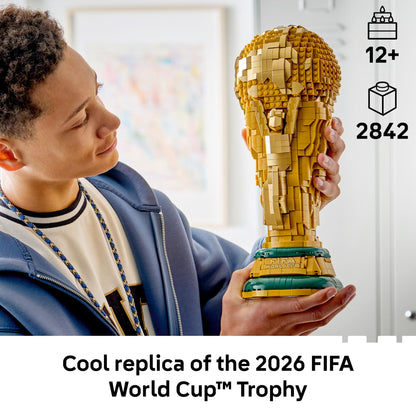 LEGO Editions FIFA World Cup Official Trophy Building Set - Kit for Display in Bedroom, Home Office, Book Shelf - Soccer Fans Collectible - W/World Cup 2026 Minifigure - Gift for Father's Day - 43020