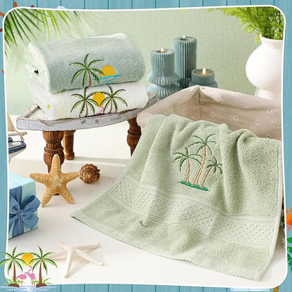3 Pack Summer Palm Tree Hand Towels