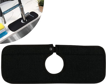 S&T INC. Microfiber Kitchen Faucet Sink Mat Drip and Splash Catcher