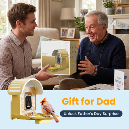 Smart Bird Feeder with Camera, Yellow