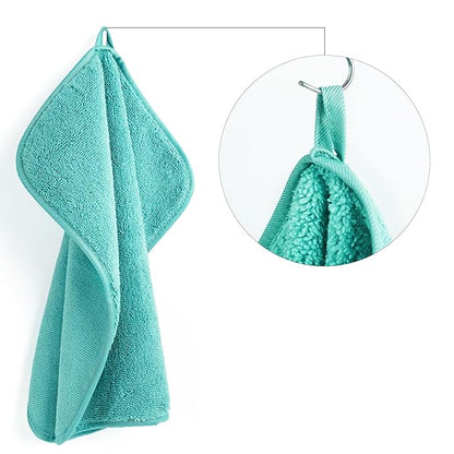 POLYTE Premium Lint Free Microfiber Washcloth Face Towel, 13 x 13 in