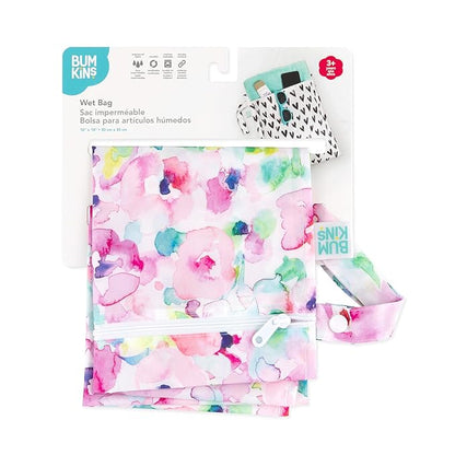 Bumkins Waterproof Wet Bag for Baby, Swim Suit, Cloth Diapers, Pump Parts
