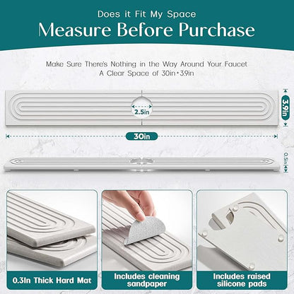 30 Inch Faucet Mat for Kitchen Sink