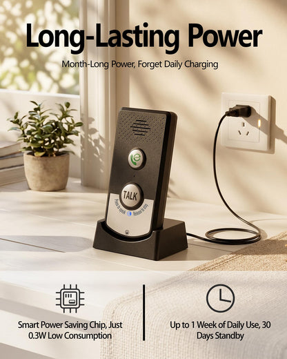 Nexytrix Intercoms Wireless for Home, Long Range Wireless Intercom System for Room to Room Communication, 2 Way Voice Intercom for Elderly, Seniors, and Kids
