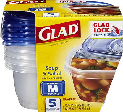 Glad GladWare Medium Rectangle Food Storage Containers