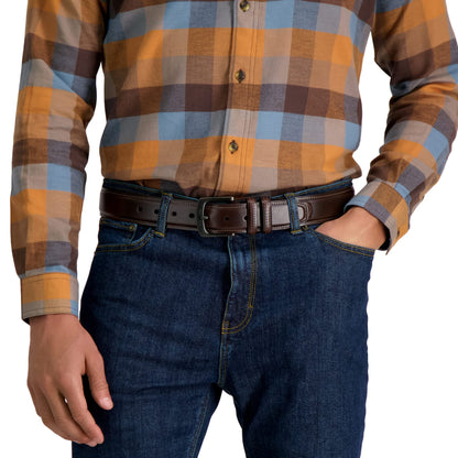 Columbia Men's Double Loop Belt-Casual Dress with Single Prong Buckle for Jeans, Khakis