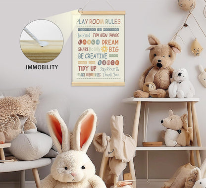 foedor Rainbow Nursery Playroom Wall Decor Poster Hanger Frame,Kids Playroom Decor,Educational Motivational Affirmations Prints Framed Ready to Hang for Classroom Kids Room Wall Decor