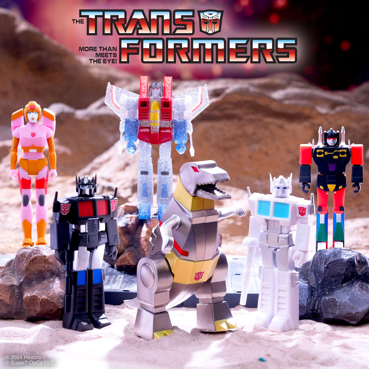 Super7 Transformers Ghost of Starscream (Translucent Glitter) - 3.75" Transformers Action Figure Classic Cartoon Collectibles and Retro Toys