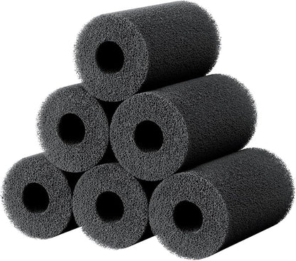 Pawfly 6 Pack Pre-Filter Sponge, Aquarium Filter Sponge 0.8" Intake Sponge Foam Roll for Small Fish Shrimp Fry Fish Tank Covers Accessories