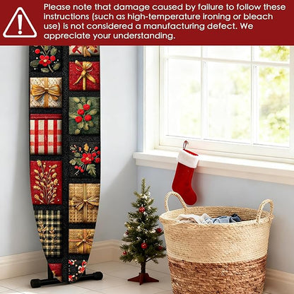 Nuxovilar Ironing Board Cover Winter Gift Boxes Pattern Polyester 15x54 Inches