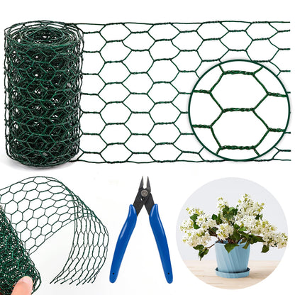 Floral Wire Netting, 4 x 118 Inch Mesh Netting with Plier, Protect Plant & Decorate Flower Arch, DIY Craft