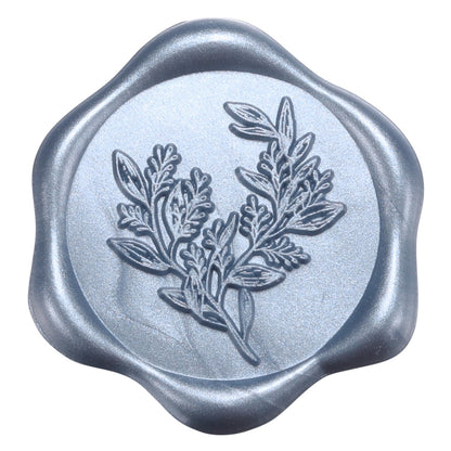 Yoption Eucalyptus Wax Seal Stickers, 50 Pack Metallic Blue Wax Seal Stickers Self Adhesive Envelope Seals for Wedding Party Birthday Christmas Invitations