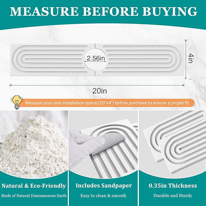 Stone Faucet Mat for Kitchen Sink
