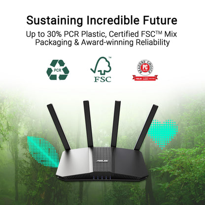 ASUS RT-BE58U WiFi 7 Router - Dual-Band, Dual-WAN, Up to 3.6 Gbps, Mesh + VPN Compatible, 3yr Warranty