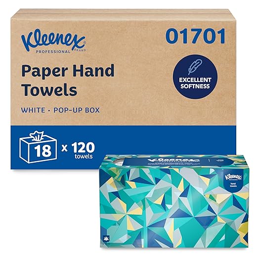 Kleenex Professional Paper Hand Towels, Premium Absorbency Pockets, Pop-Up Box