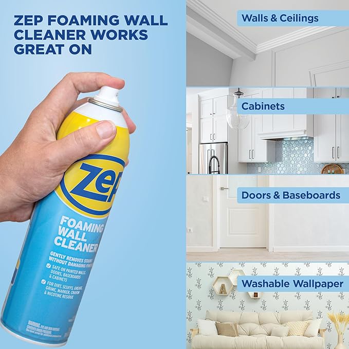 Zep ZUFWC18 Foaming Wall Cleaner, 18 oz