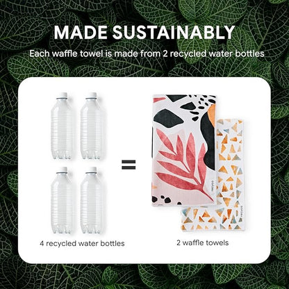 RECYCO Waffle Kitchen Towel Set of 2