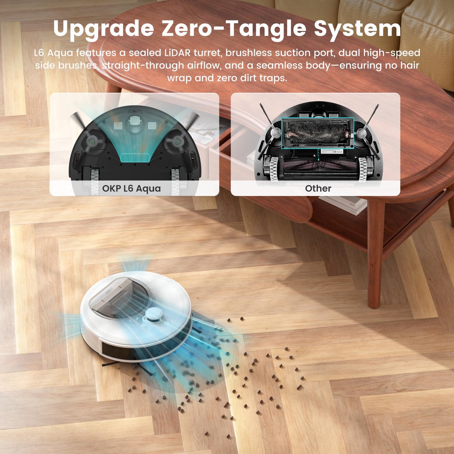 OKP Life K2 Robot Vacuum Cleaner 1800 mAh, Blue