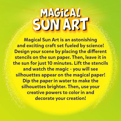 Skillmatics Sun Paper Art Kit - STEM Craft Kit for Kids with Decorative Paper, Stencils & Markers, Create with Sunlight, Mess-Free, Indoor Fun, Gifts for Ages 4, 5, 6, 7, 8, 9, 10, 11, 12