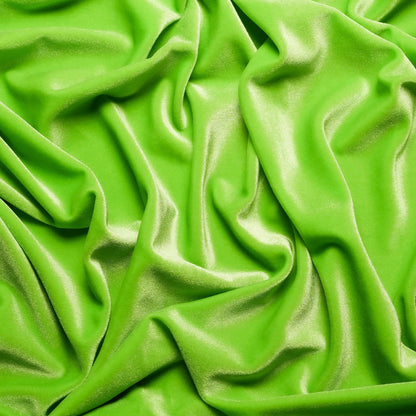 Ice Fabrics Stretch Velvet Fabric by The Yard - 60" Wide Soft Stretchy Fabric for Sewing Clothes, Apparel, Costume, Crafts - 90% Polyester 10% Spandex - Lime Green - 1 Yard