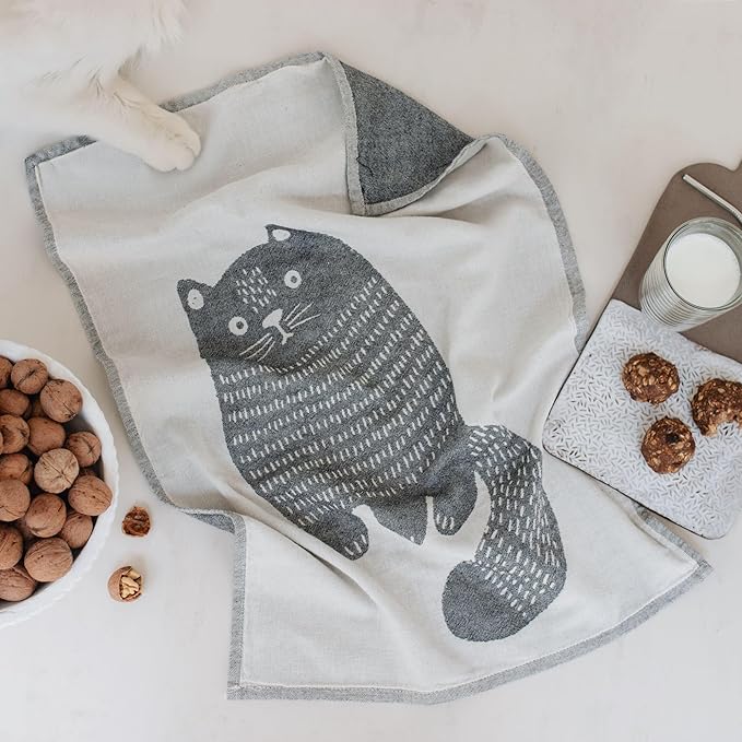 sea me at home Cat Themed Funny Dish Towels