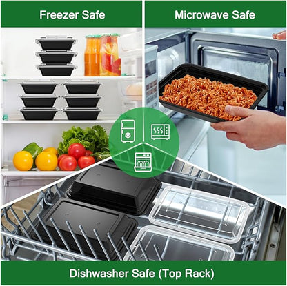 50 Pack 28 oz Meal Prep Containers Reusable