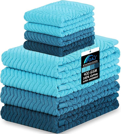 100% Cotton Kitchen Towels and Dishcloths Set