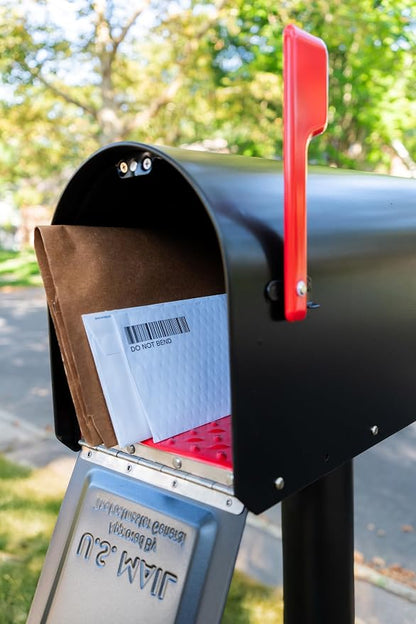 Architectural MAILBOXES 5560B-R-10 Architectural Mailboxes Sequoia Post Mount Mailbox, Large, Black