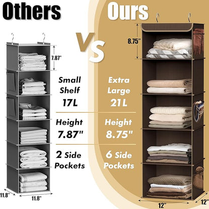 Simple Houseware 5 Shelf Hanging Closet Organizer