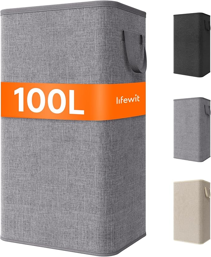 Lifewit 100L Large Tall Laundry Hamper, Collapsible Laundry Basket