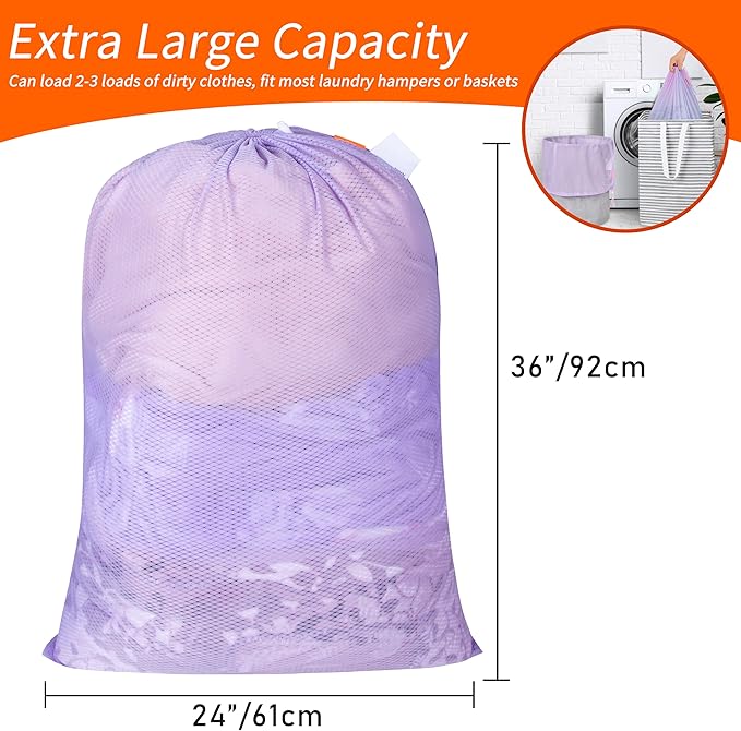 Polecasa Heavy Duty Large Mesh Laundry Bags