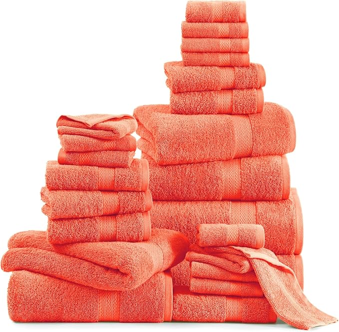 Lane Linen 100% Luxury Cotton Towel Set