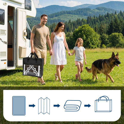 Garvee Reversible Outdoor Rug 5x8, Waterproof Outdoor Plastic Straw Rug with Interlacing Pattern, RV Mat for Picnics, Patio, Camping, Balcony, Deck, Backyard, Porch