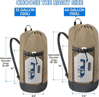 BALEINE 120L Laundry Bag Backpack, 900D Oxford Fabric Large Travel Laundry Bags