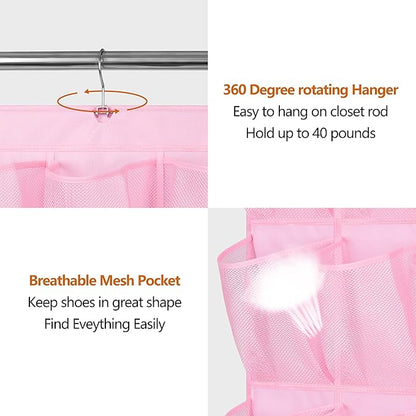MISSLO 30 Large Pockets Dual Sided Hanging Shoe Organizer
