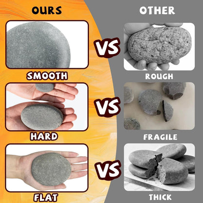 ReePlan 50PCS Rocks for Painting, 2-3 Inches Natural Smooth River Rocks for Painting, Flat Stones for Crafts and Decorations, Kindness Stones for DIY Arts(50)