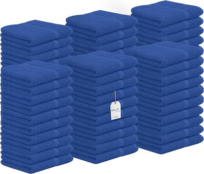Avalon Towels Cotton Washcloths – Size 12x12 Inches, 100% Ring Spun Cotton