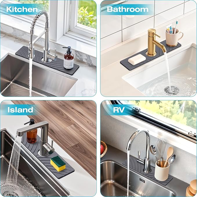 Stone Faucet Mat for Kitchen Sink
