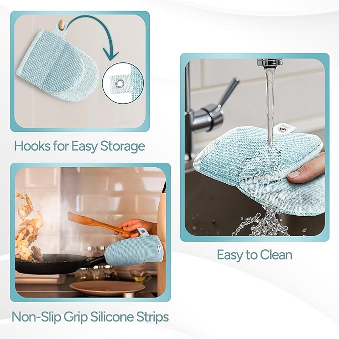 Casa Platino Silicone Oven Mitts & Pot Holders, 4-Piece – Oven Mitt